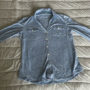 Blue button down top size xs